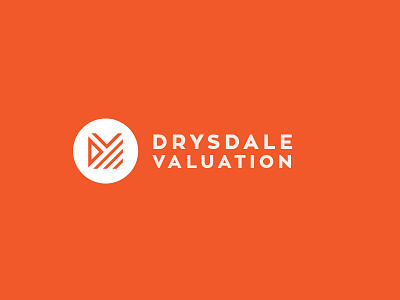Drysdale Valuation Logo Design By The Logo Smith branding design financial identity logo orange portfolio sans serif
