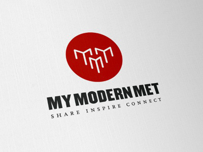 My Modern Met Logo black condensed icon logo red