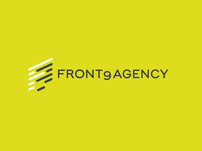 Front9Agency Logo Design by The Logo Smith black branding design green identity lime logo portfolio sans serif web development white