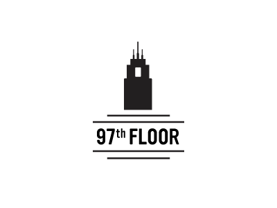97th Floor Logo Concept black brand identity building logo design mono