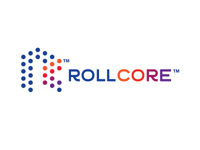 Rollcore Logo Design blue branding design electronics identity logo portfolio purple sans serif