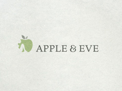 Apple & Eve Colour Logo ampersand apple branding caps green icon identity lady logo logo design naked nude serif texture