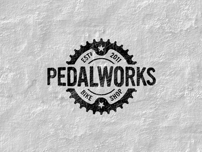 Pedalworks Logo branding identity logo design modern mono portfolio vintage