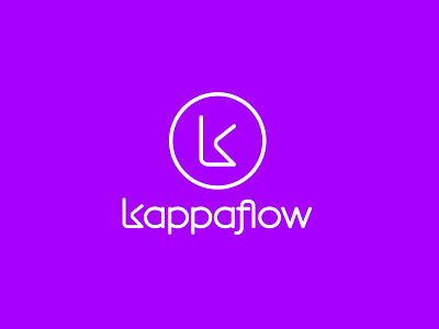 Kappa Flow Logo Design brand identity initials logo design logos portfolio purple sans serif violet