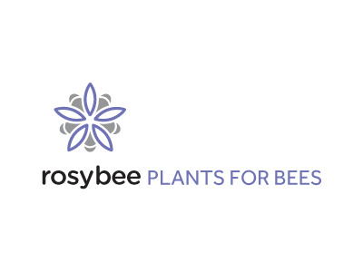 Rosybee-Plants For Bees Logo Design bees brand identity logo plants portfolio