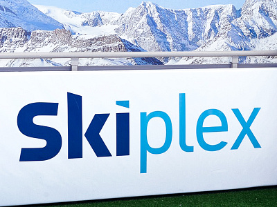 Skiplex Indoor Skiing Logo Designed By The Logo Smith branding graphic design icons logo logo design logo marks monomarks portfolio ski skiing symbols typography