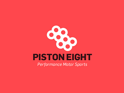 Piston Eight Performance Motor Sports Logo For Sale brand brand identity branding logo design logo designer logos motor sports portfolio typography