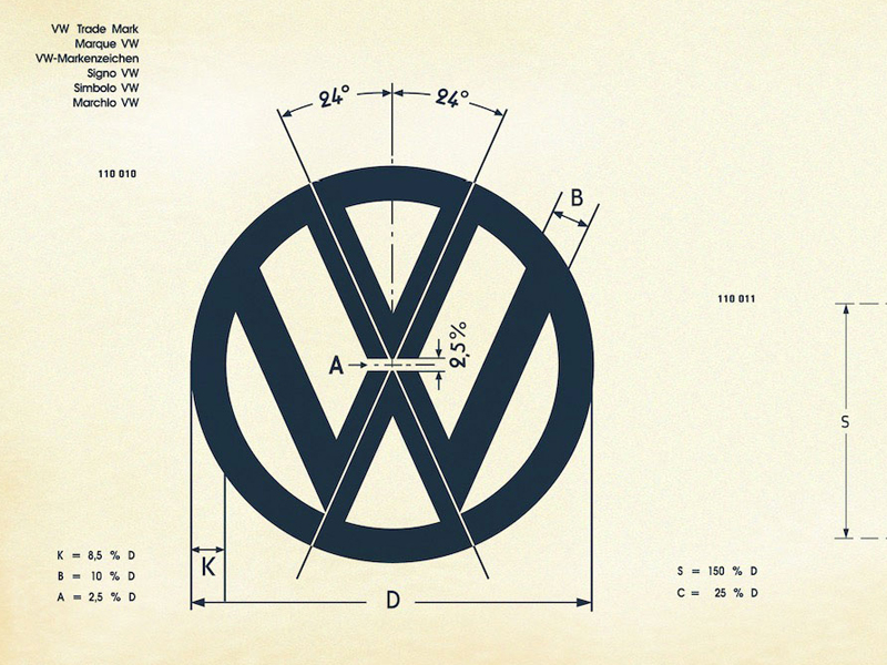 Recreated Vintage VW Logo Specification Poster for Download by  Smithographic – Logo Designer & Digital Design Studio. on Dribbble