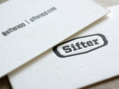 Sifterapp.com Logo & Letterpress Business Cards by @TheLogoSmith brand brand identity branding businesscard identity letterpress logo logo design logo designer logo marks logos mono portfolio typography