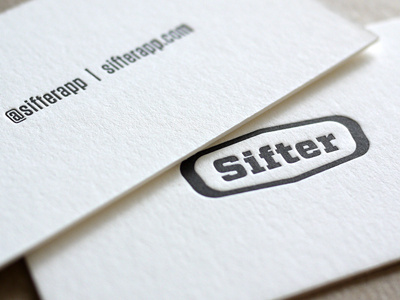 Sifter Logo & Letterpress Business Cards