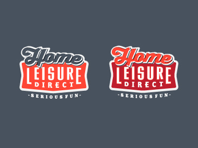 Home Leisure Direct Logo badge container logo design portfolio retro vintage