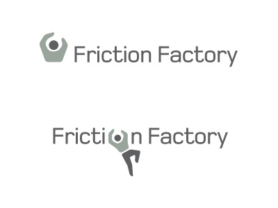 Friction Factory Logo climbing concepts copyright identity logo logo design