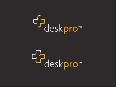 DeskPro Logo Ideas concepts ideas identity logo logo design minimal orange typography