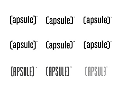 Capsule Logo Variations concepts fonts identity logo logo design logotype typography
