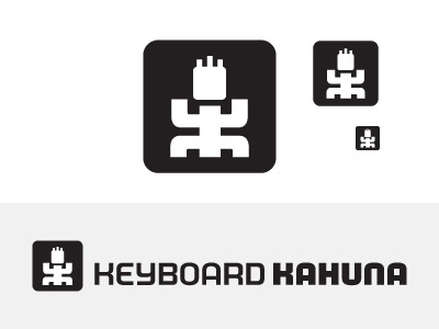 Keyboard Kahuna icon logo pixel vector