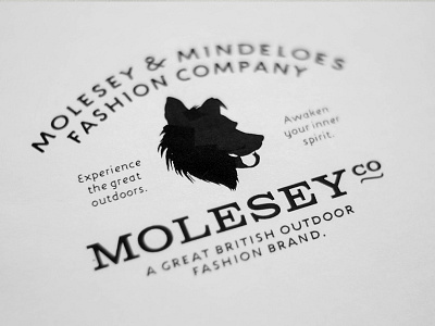 MoleseyCo: A Great British Outdoor Fashion Brand Logo dog logo design portfolio retro vintage