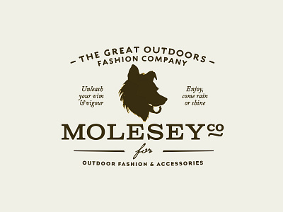 MoleseyCo Logo Update dog logo design mascot portfolio