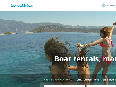 Incrediblue Homepage boat rentals homepage incrediblue marketplace search testimonial