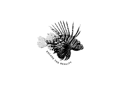 Lionfish diving illustration