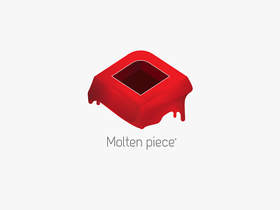 Molten Piece | Logo 2d adobe chocolate design icon illustration illustrator logo logofolio negative space