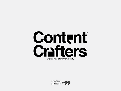Content Crafters Logo design icon illustration illustrator latin logo logo2d logofolio monogram negative space typo typography