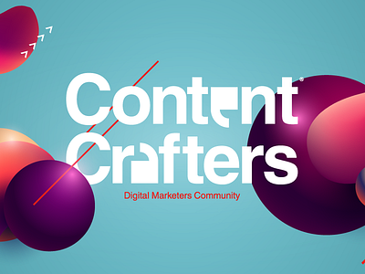 Content Crafters cheerful colors design icon illustration illustrator latin logo logofolio monogram negative space typo typography