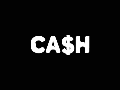 Cash Logo 2d adobe bw design icon illustration illustrator logo logofolio word logo