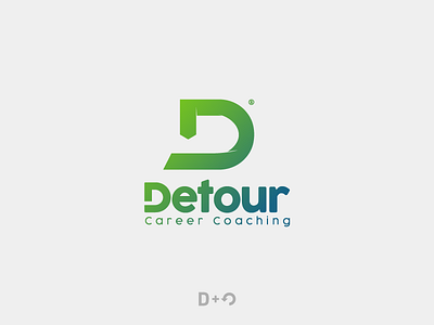 Detour Logo 2d brand business concept icon illustration logo mark negative space rotate simple