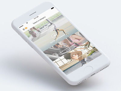 Aaptiv Class Categories fitness home ios iphone mobile ui