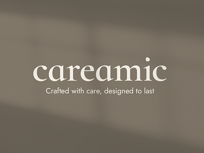 Careamic Logo | Tagline | Premium ceramics brand