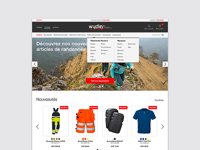 Wydler | E-commerce clothes e commerce ecommerce homepage landing shop store swiss webdesign