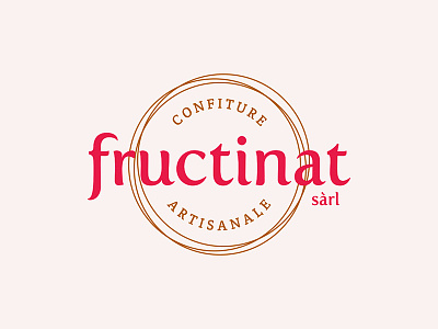 Fructinat | Logo branding homemade jams jam logo logotype swiss typography