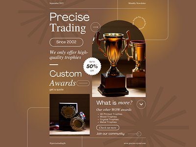 Precise Trading LLC Newsletter branding design graphic design newsletter design vector