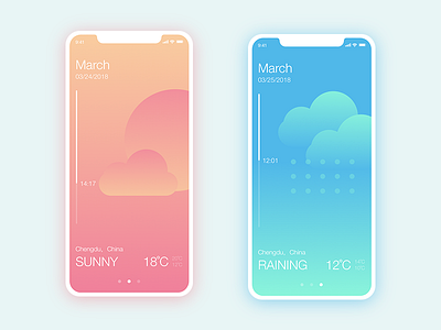 Weather3 app color ui weather