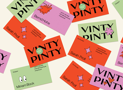 Vinty Pinty branding business cards graphic design logo vector visual identity
