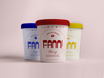 Fanni Ice Cream bauhaus branding colors graphic design ice cream logo minimal packaging visual identity