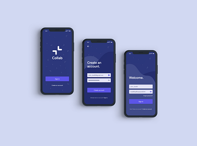 Collab design challenge mobile app mobile app design mobile design sign in screen ui design ux design