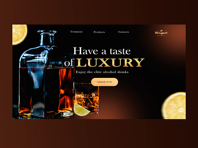 Landing page for Bisquit cognac brand