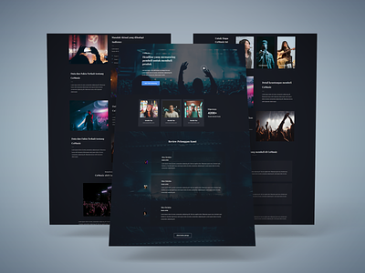 Music Event ui web design website wordpress