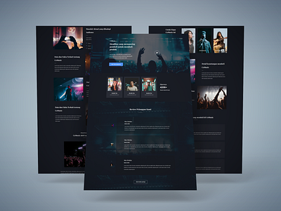 Music Event ui web design website wordpress