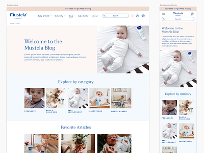Mustela-USA baby brand ecommerce france shopify skin ui ux web web design website