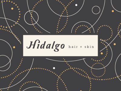 Hidalgo 2 hair identity logo pattern salon script skin