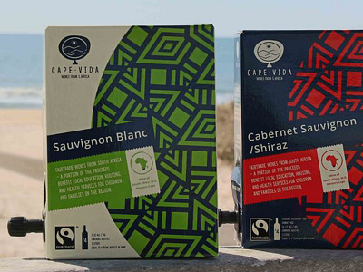 wine boxes - Cape Vida africa alcohol beverage box brand branding cabernet food identity logo packaging wine