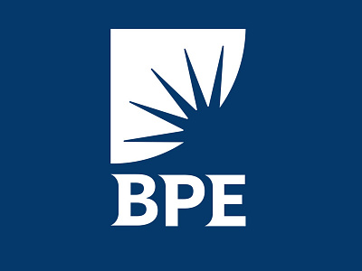 Bpe Logo blue electric electricity energy gas green newengland oil service