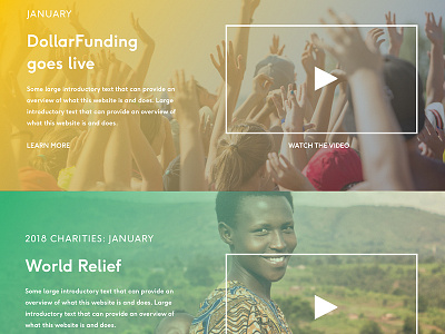 Dollarfund UI charity currency ux video web website wip