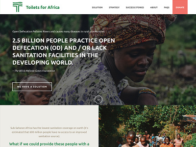 Toilets Africa Website (coming soon) africa brand charity giving identity nonprofit ui web website