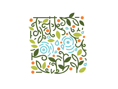 Taproot Repeat Pattern floral logo pattern repeat system