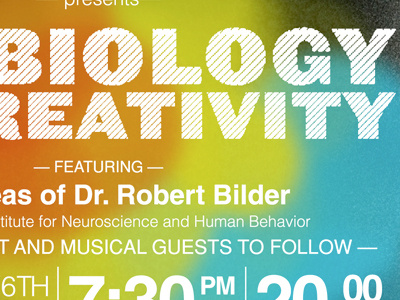 Biology of Creativity Poster design poster print promotion typography