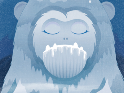 snow monster wip illustration monster vector