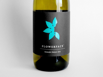 Flowerface Bottle bottle label logo packaging print wine